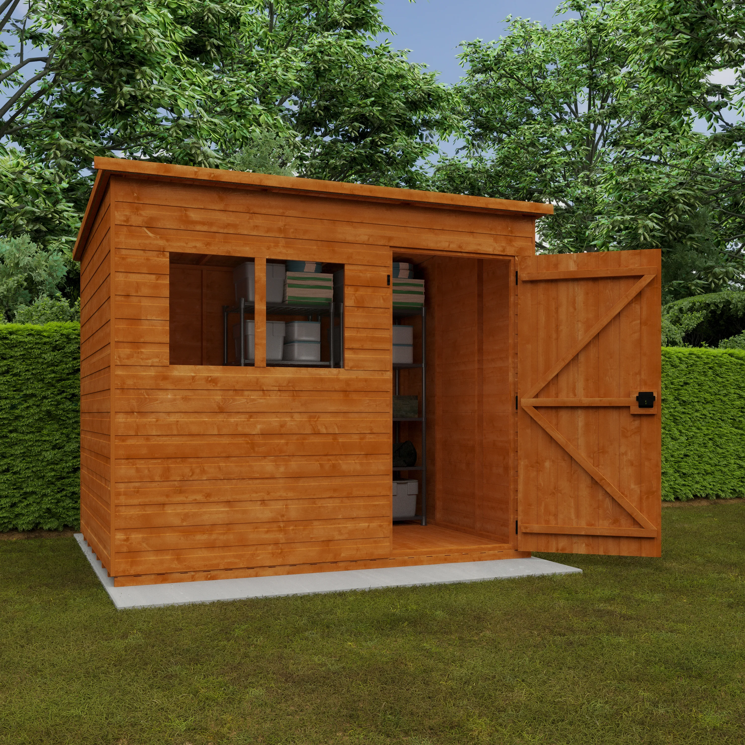 Timber garden shed in Norfolk