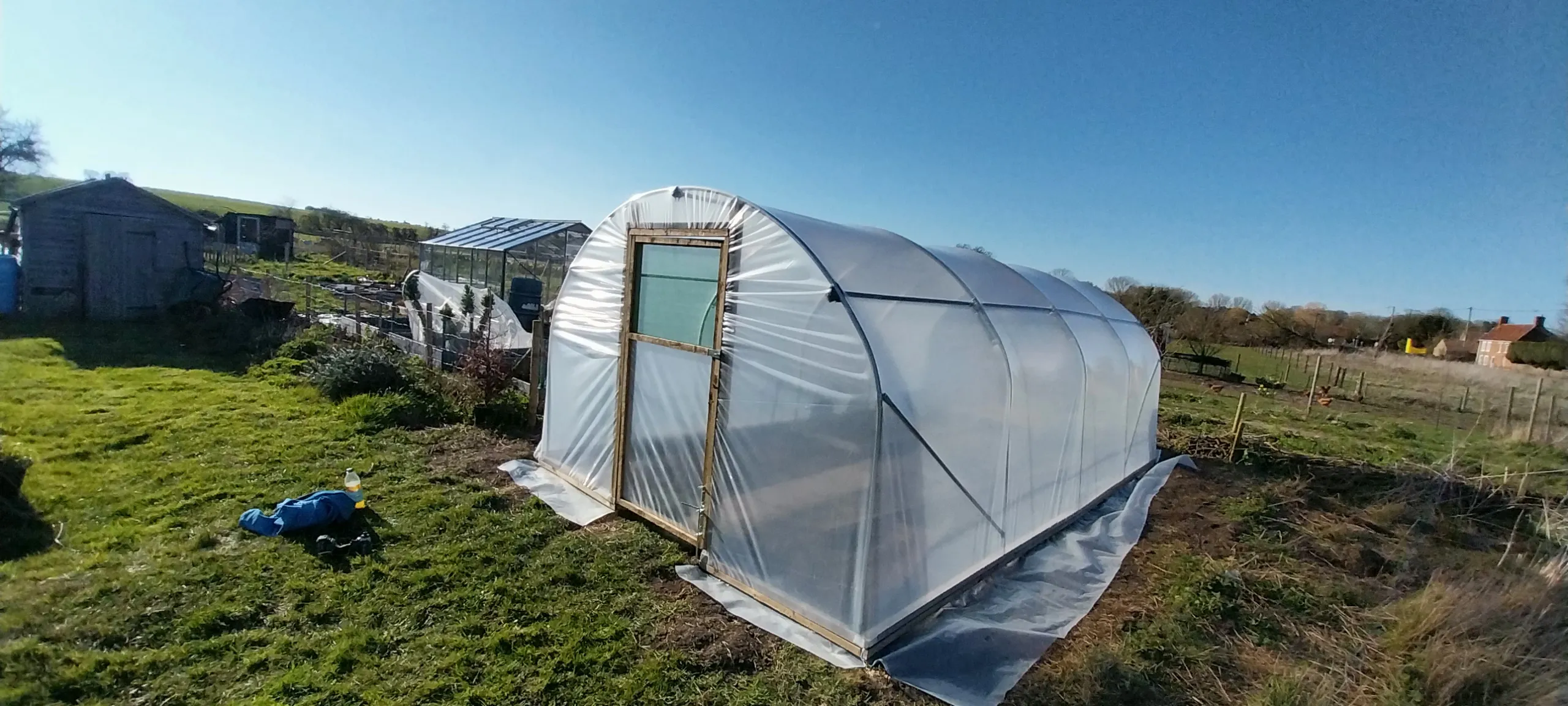 Polytunnel frame and cover in Eaton