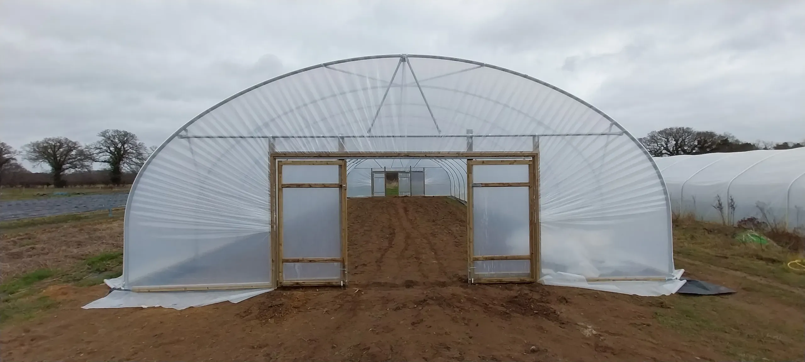 Garden polytunnel structure in Eaton
