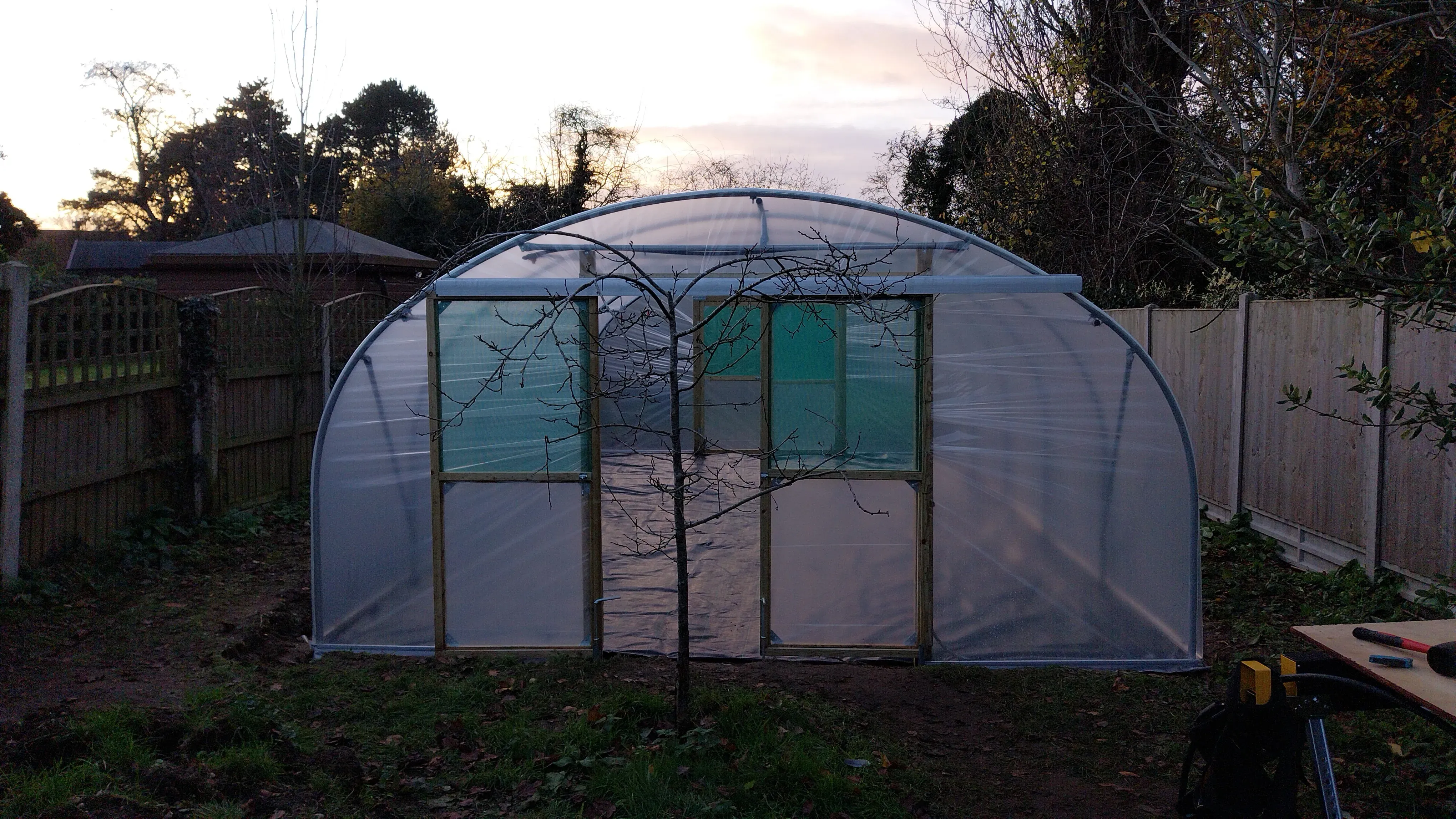 Professional polytunnel installation